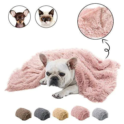 Double Layer Plush Pet Blanket for Dogs and Cats