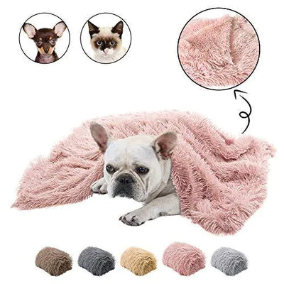 Double Layer Plush Pet Blanket for Dogs and Cats