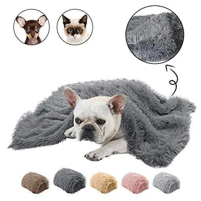Double Layer Plush Pet Blanket for Dogs and Cats