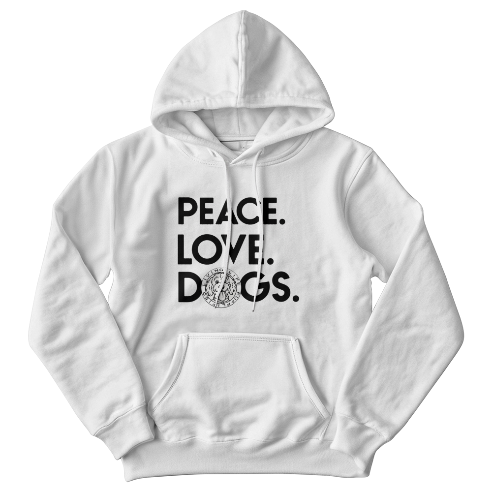 Peace. Love. Dogs. in B&W