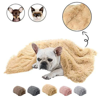 Double Layer Plush Pet Blanket for Dogs and Cats